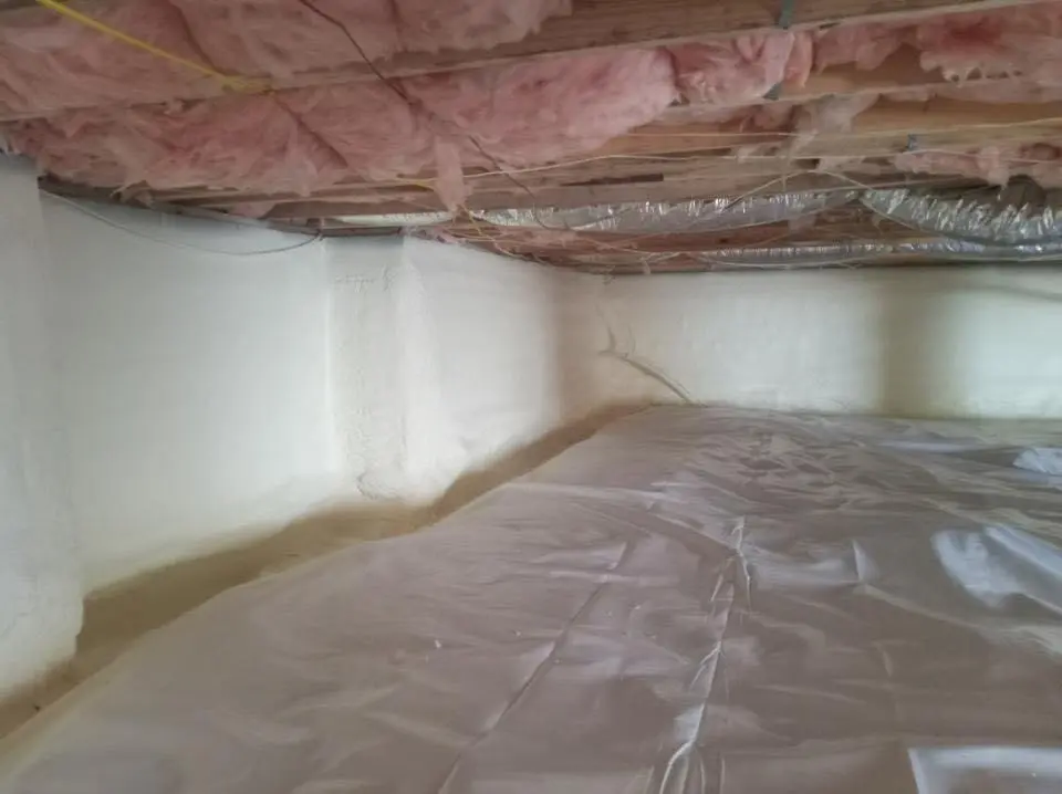 Crawl space encapsulation with closed-cell spray foam for Roof Maintenance in Biddeford